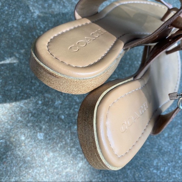 Coach | Stacey Brown Slingback Thong Sandals 7 - Picture 4 of 6